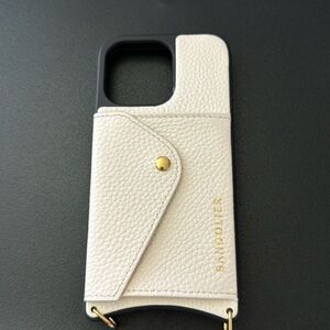 Leather Bandolier Case Only in Ivory iPhone 13 Pro